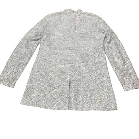 Eileen Fisher System Textural Cotton Tencel Stretch Jacket Gray White Size XS - Picture 2 of 11